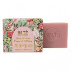 Essential Oil Soap | Festive Wrens | Geranium + Pink Clay
